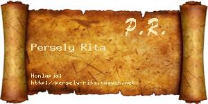 Persely Rita névjegykártya